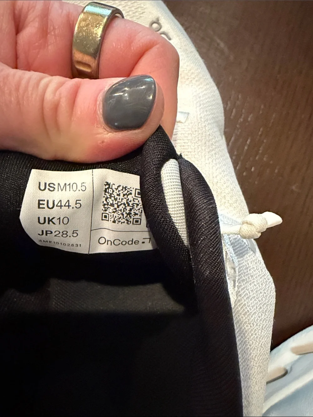 On Running Men's White Athletic Running Shoes with Black Collar - Cloudtilt - Picture 2 of 7